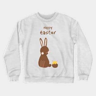 Happy easter with bunny Crewneck Sweatshirt